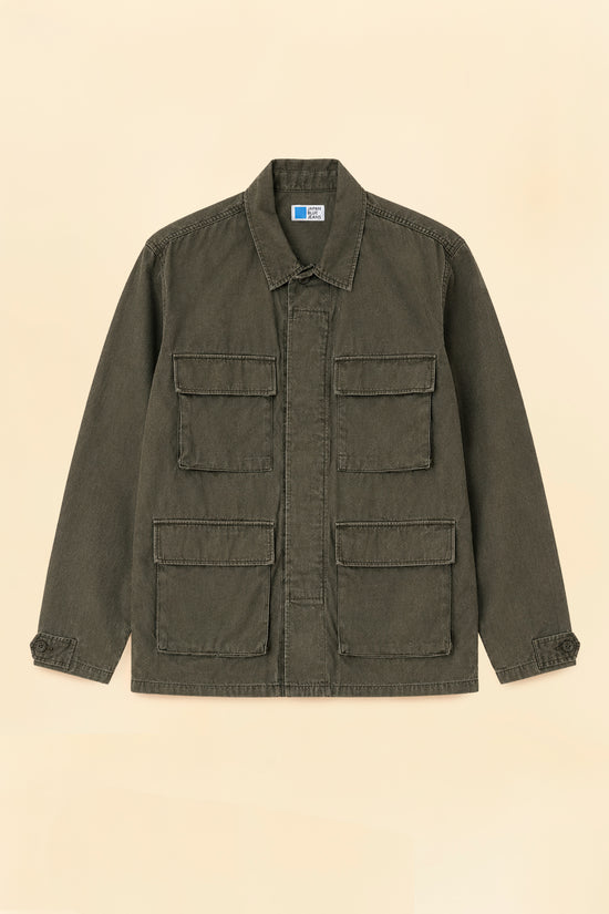Japan Blue Sulphur Dyed Fatigue Jacket - Olive Drab
