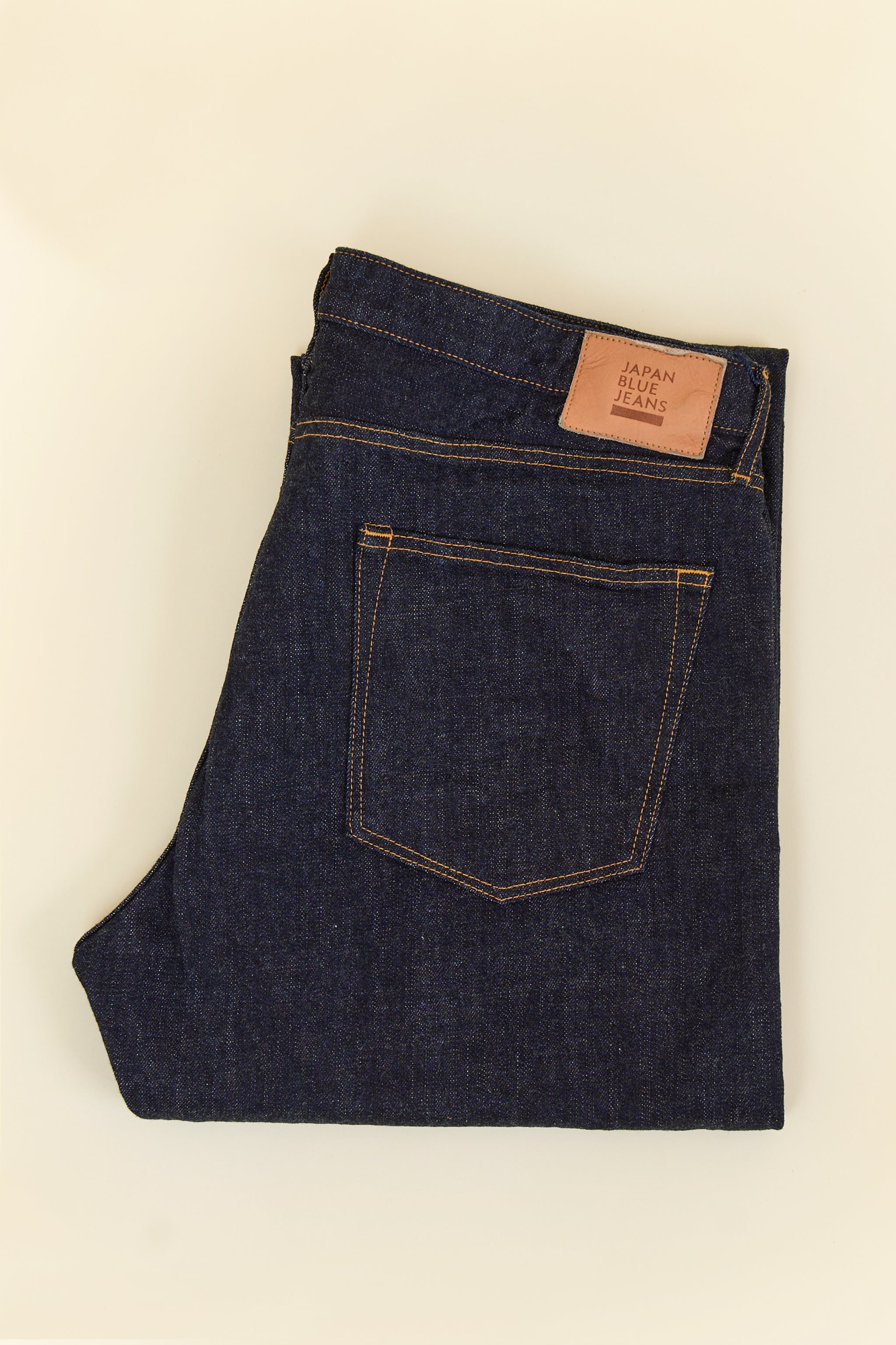 Japan Blue J427 Selvedge DenimJeans – back pocket detail with cowhide leather patch