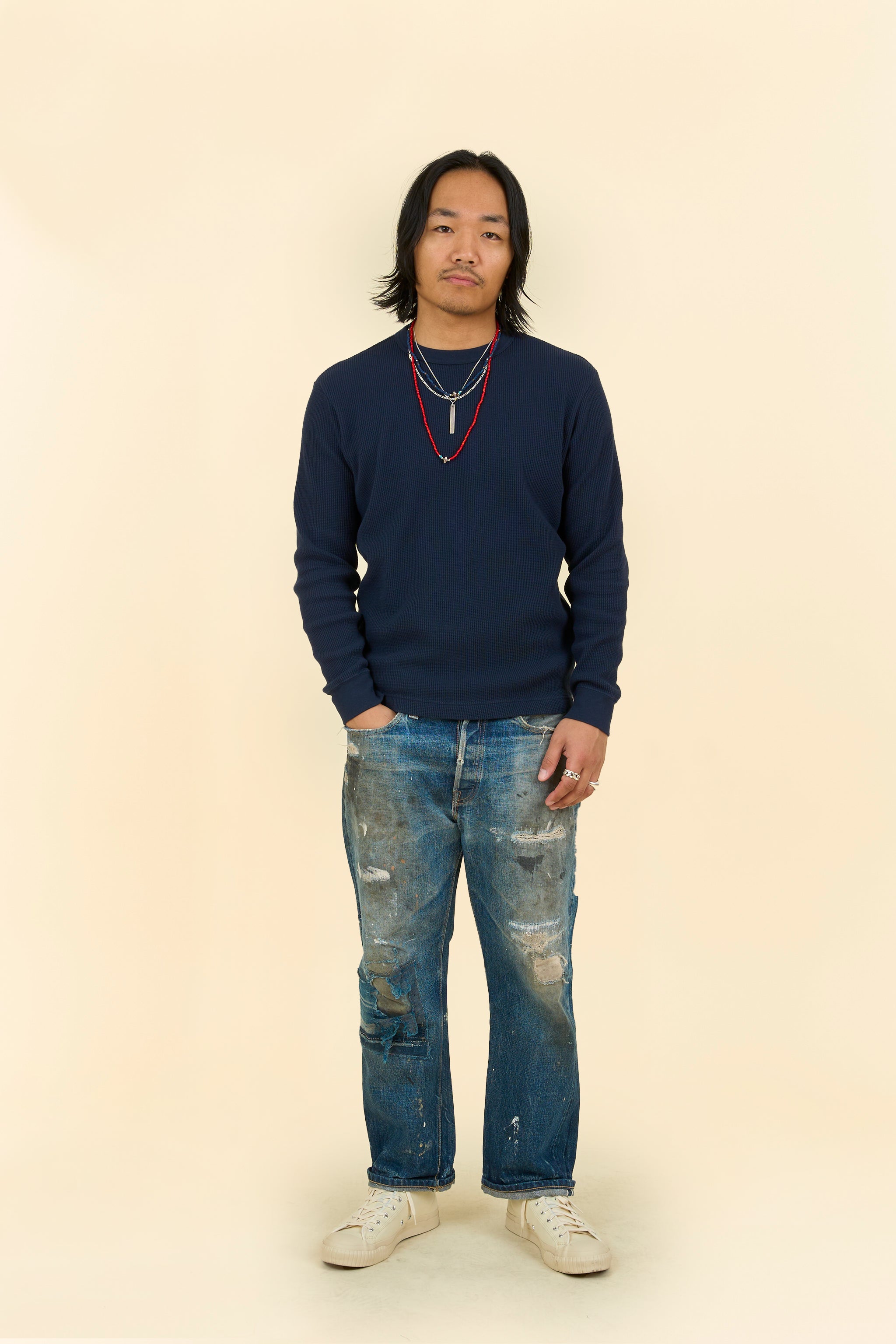 Rats Waffle Thermal - Navy