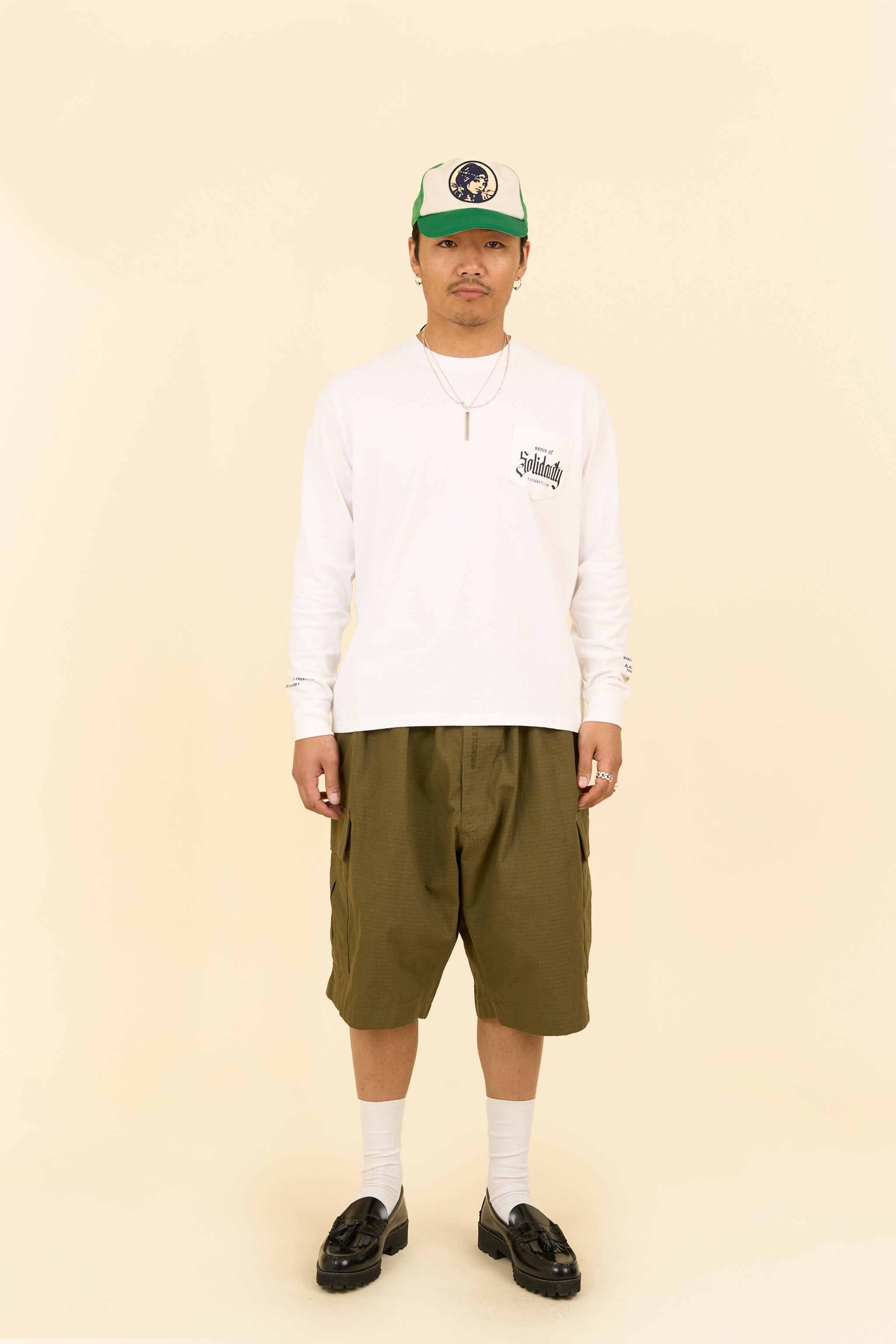 Rats Solidarity Pocket Long Sleeve - White