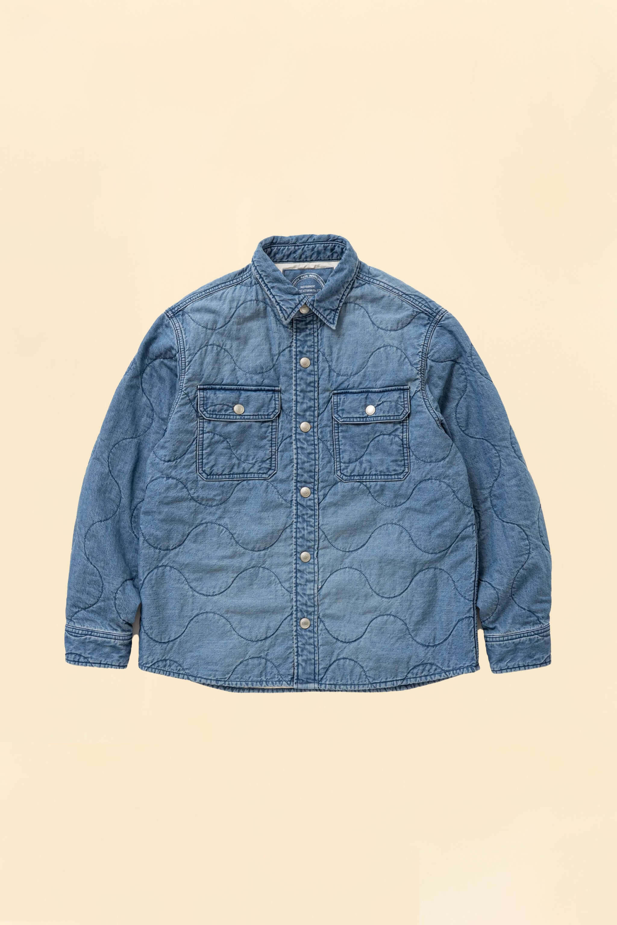 Rats Denim Quilted Shirt Jacket