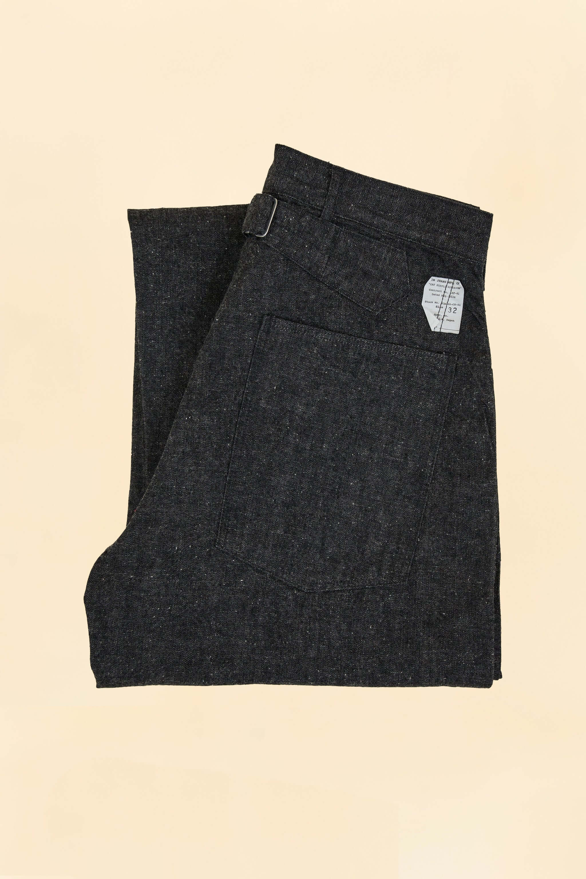 TCB Jeans Catface 10.2oz Denim Work Trousers - Black