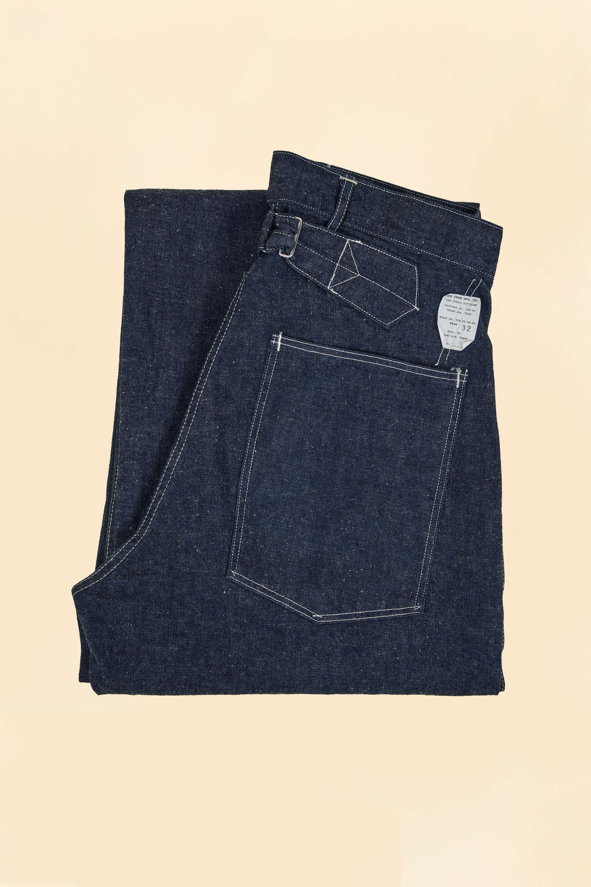 TCB Jeans Catface 10.2oz Denim Work Trousers - Indigo
