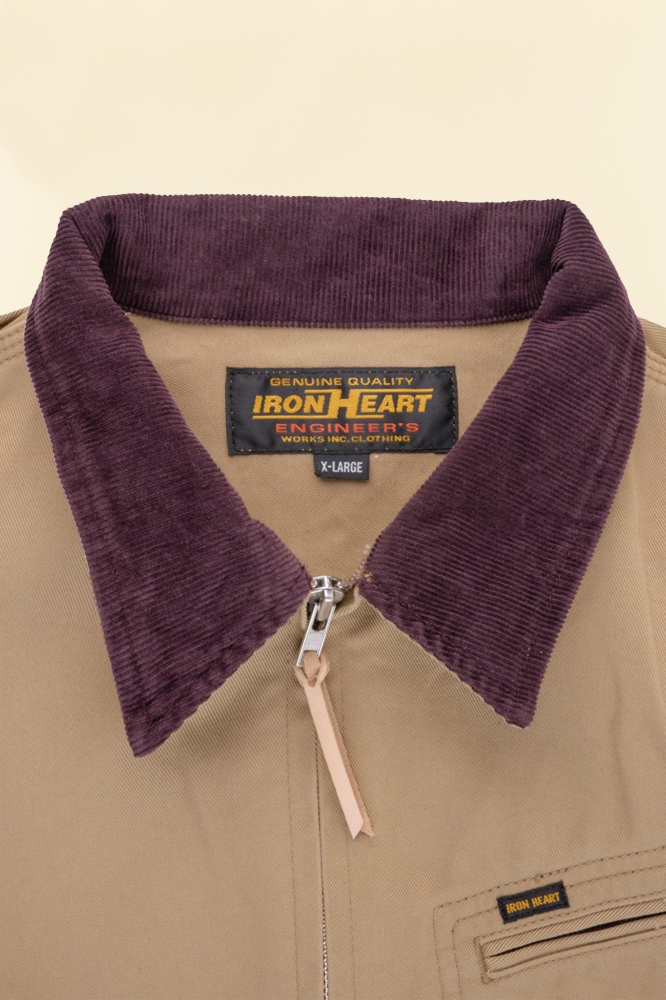 Iron Heart 12oz Kurashikizome Twill Work Jacket - Beige - Iron Heart - URAHARA