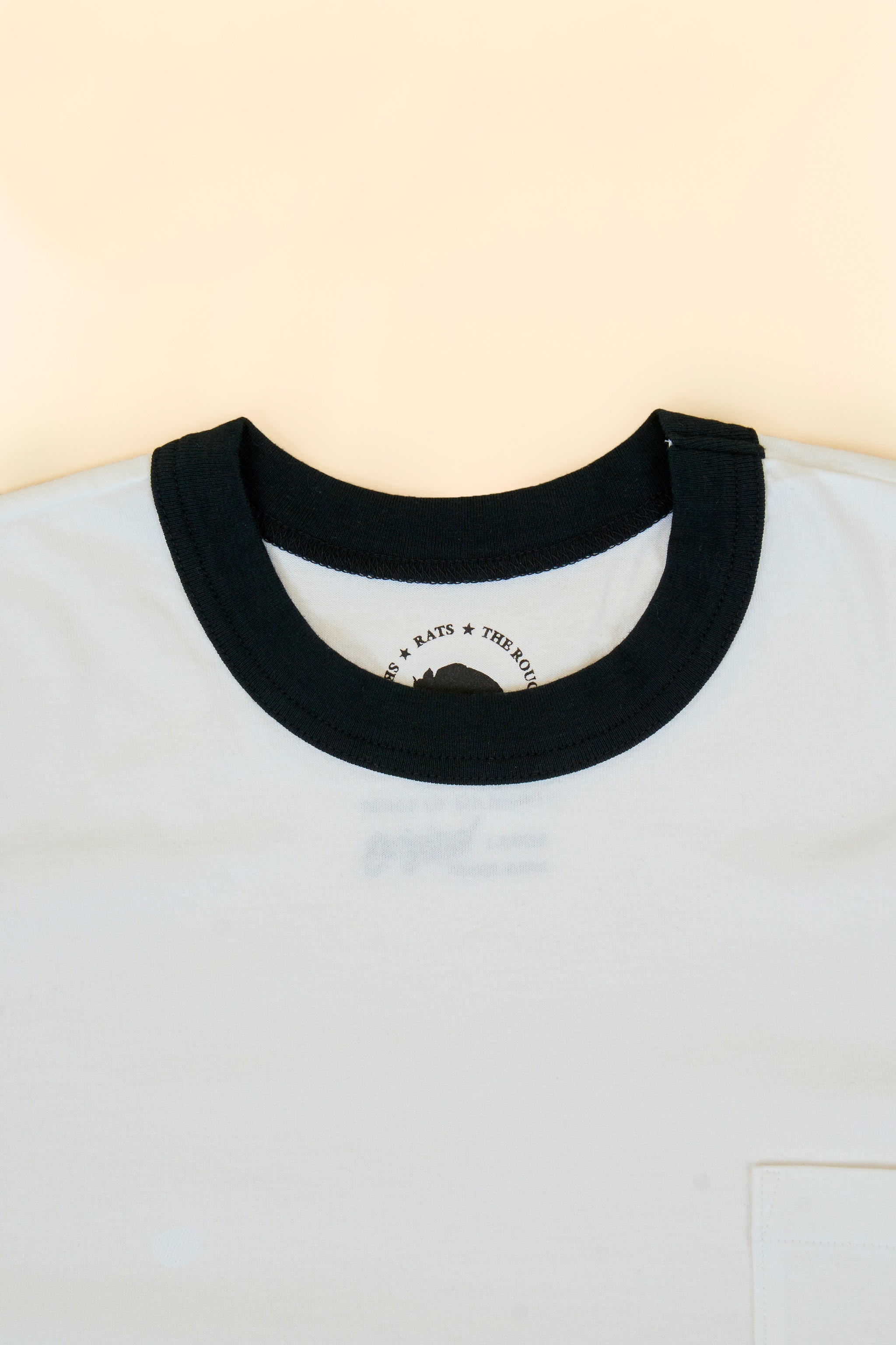 Rats Trim Pocket T-Shirt - White/Black