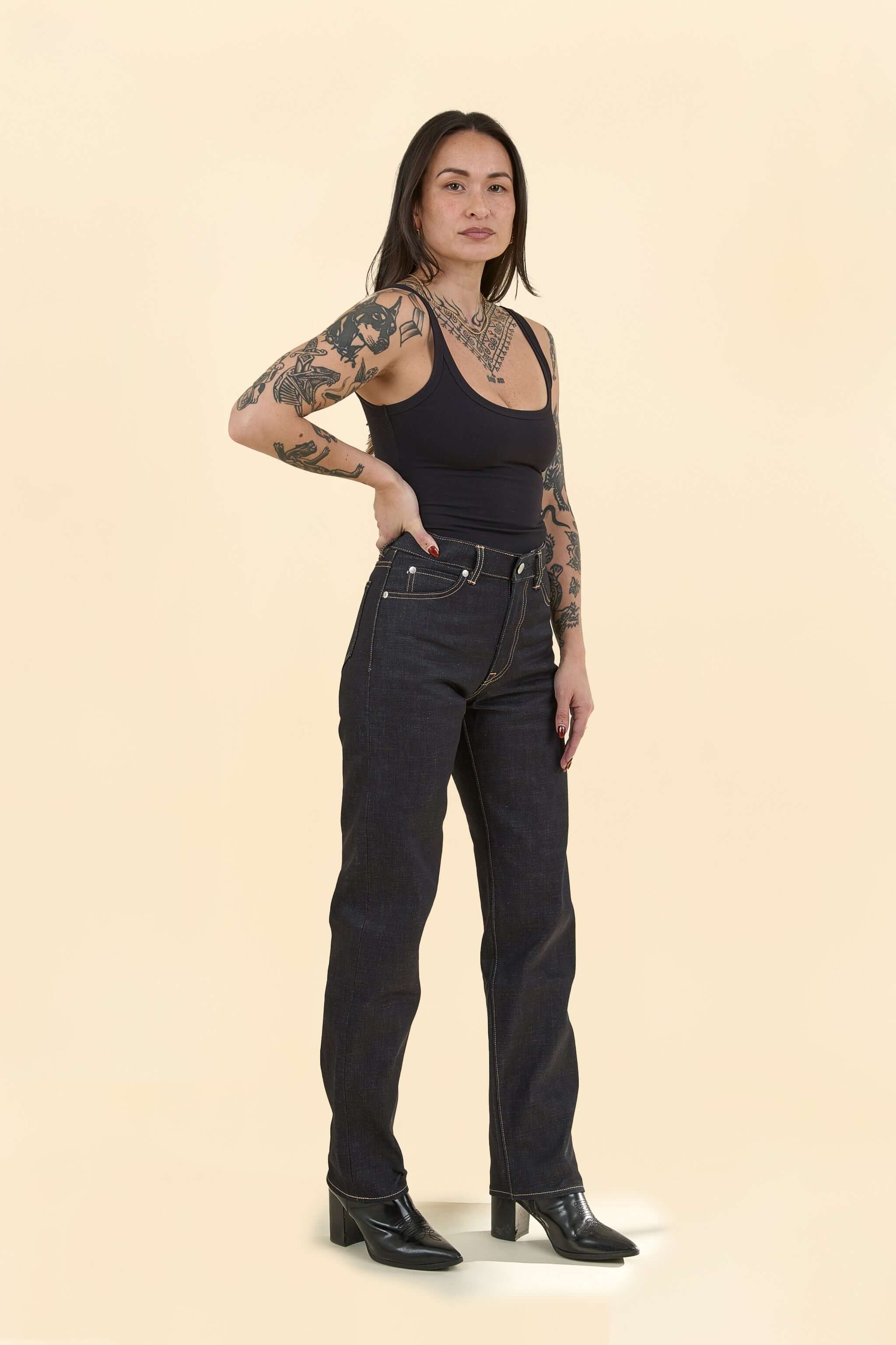 MOMOTARO JEANS Women's #110 Standard Straight Denim - 14.7oz