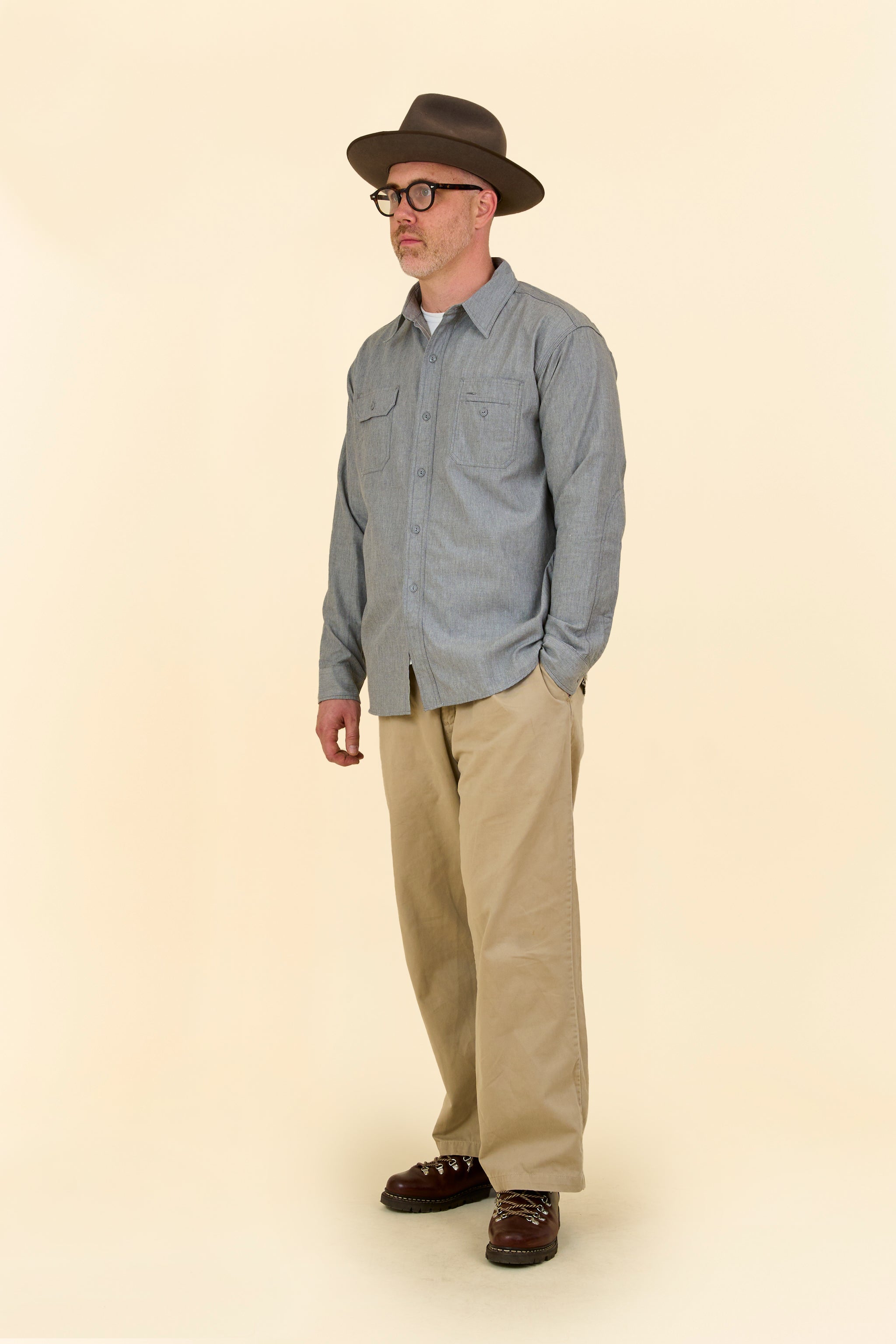 Pherrow's 60s Work Shirt - Grey