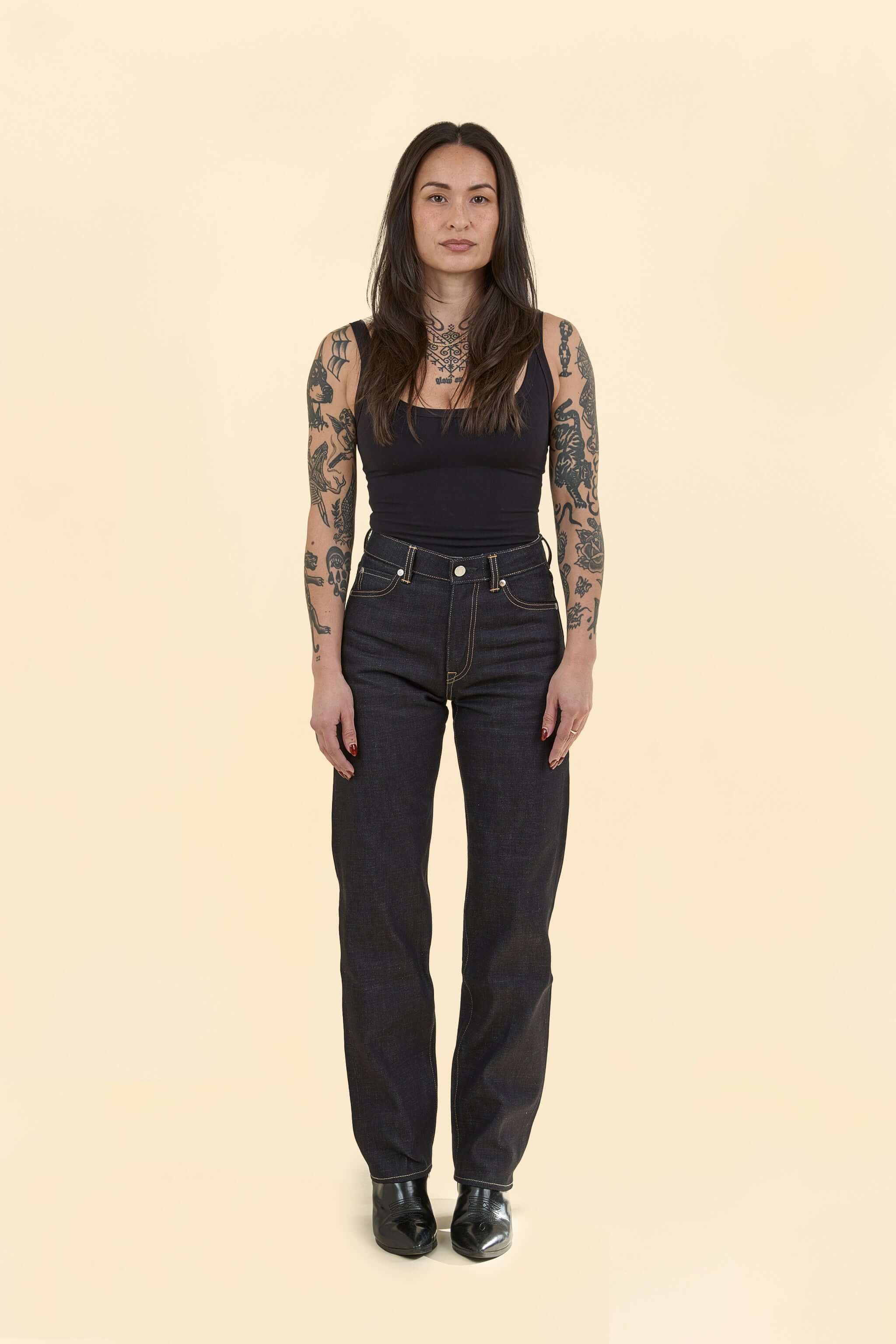 MOMOTARO JEANS Women's #110 Standard Straight Denim - 14.7oz