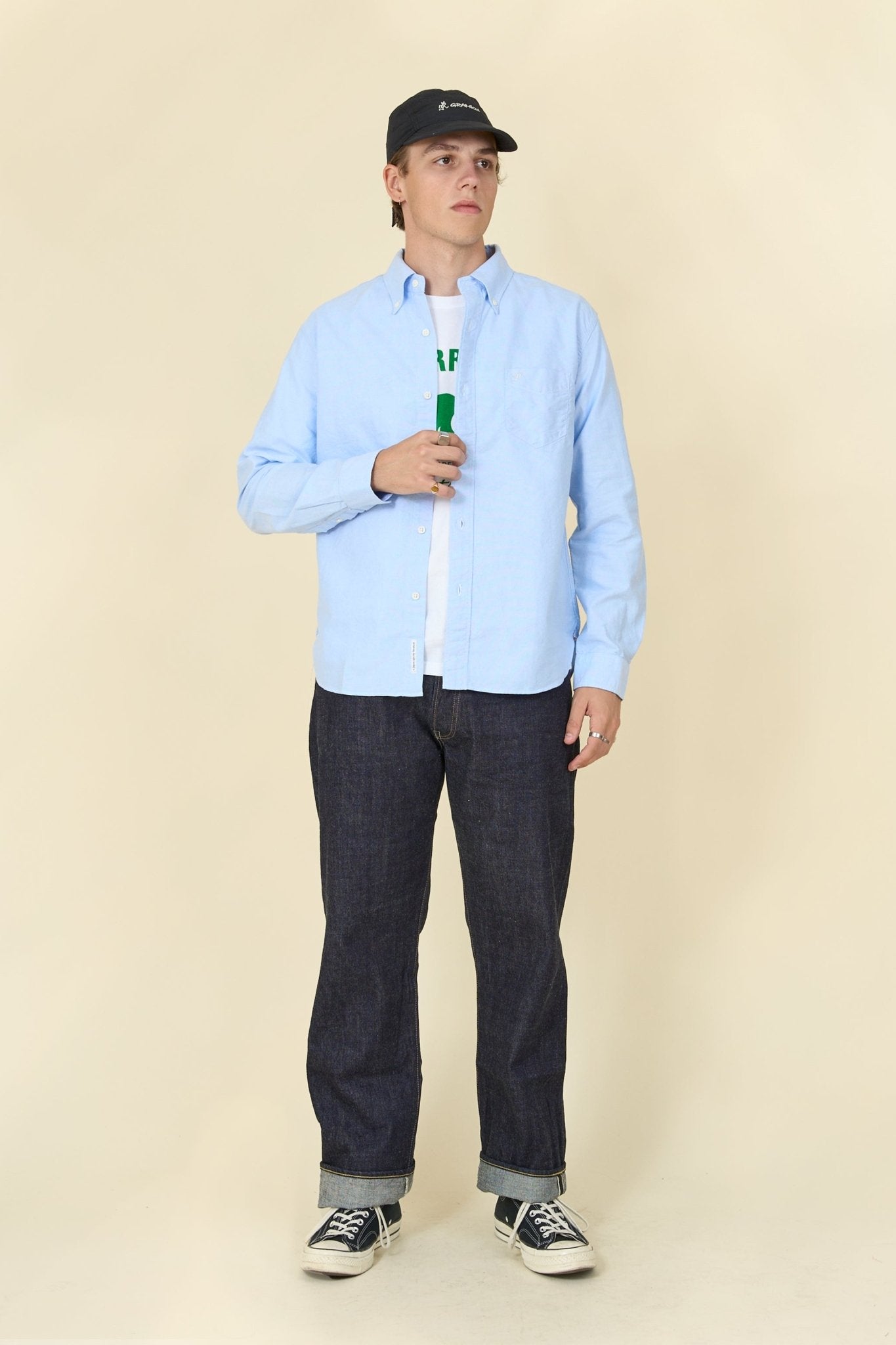 Pherrow's Button Down Oxford Shirt - Sax Blue - Pherrow's - URAHARA