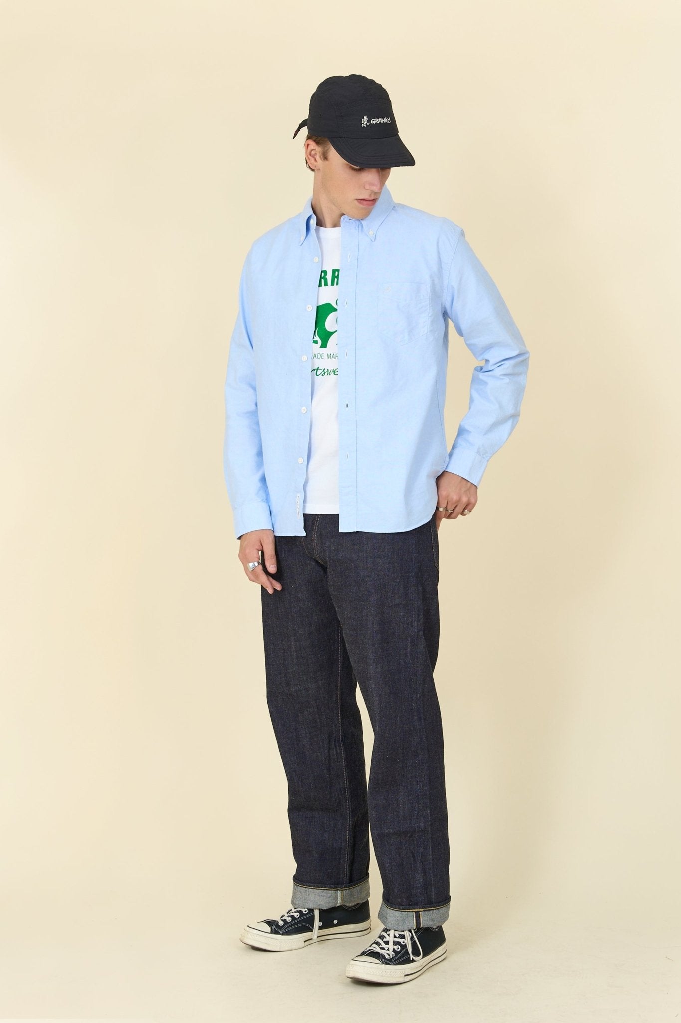 Pherrow's Button Down Oxford Shirt - Sax Blue - Pherrow's - URAHARA