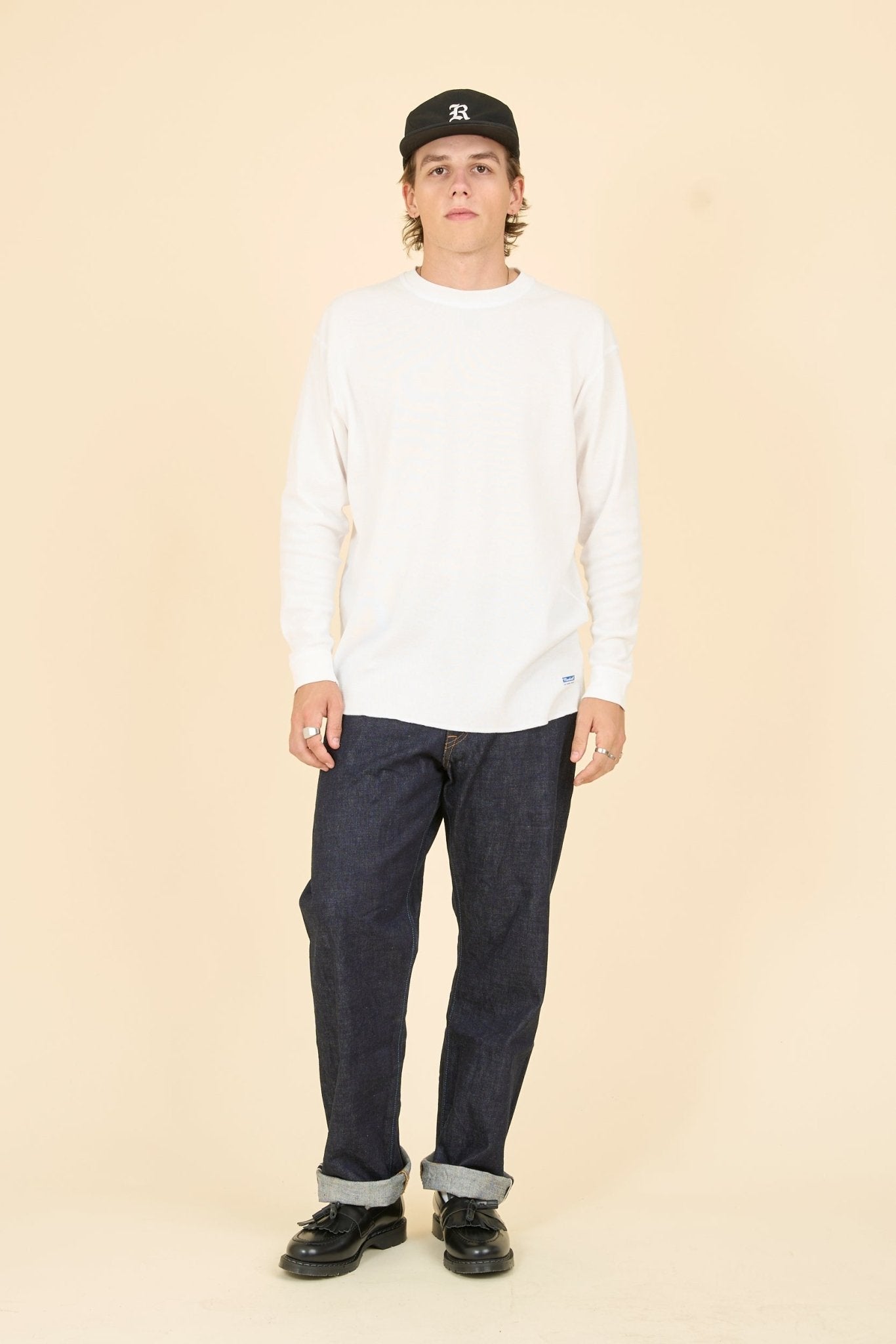 Radiall Mil Thermal Crew Neck L/S Tshirt - White - Radiall - URAHARA