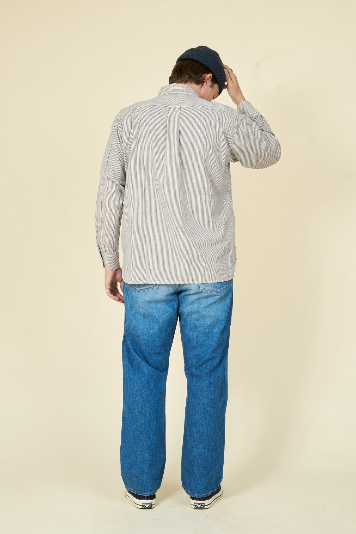 Radiall Wheels L/S Work Shirt - Hickory Stripe - Radiall - URAHARA