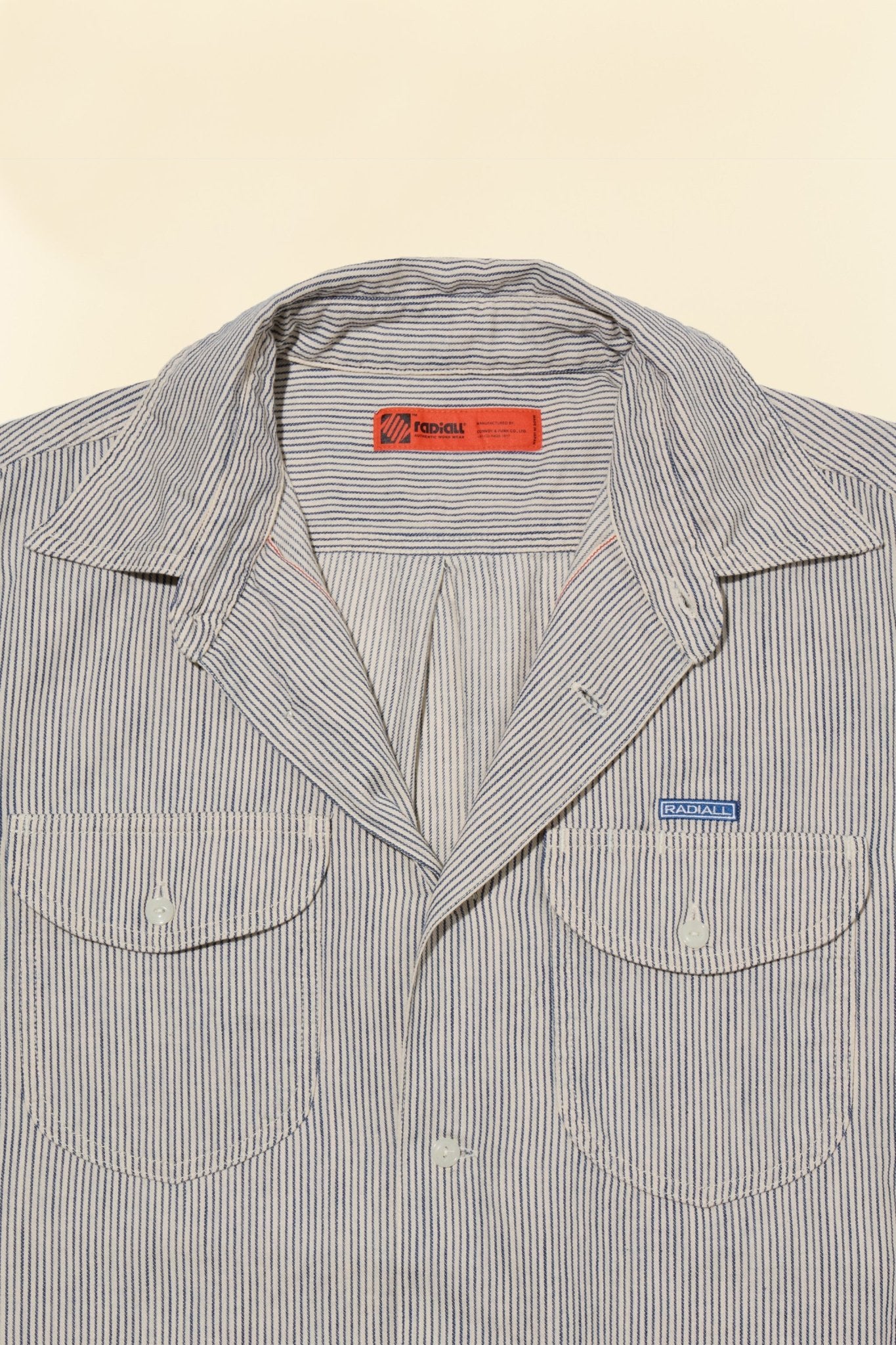 Radiall Wheels L/S Work Shirt - Hickory Stripe - Radiall - URAHARA