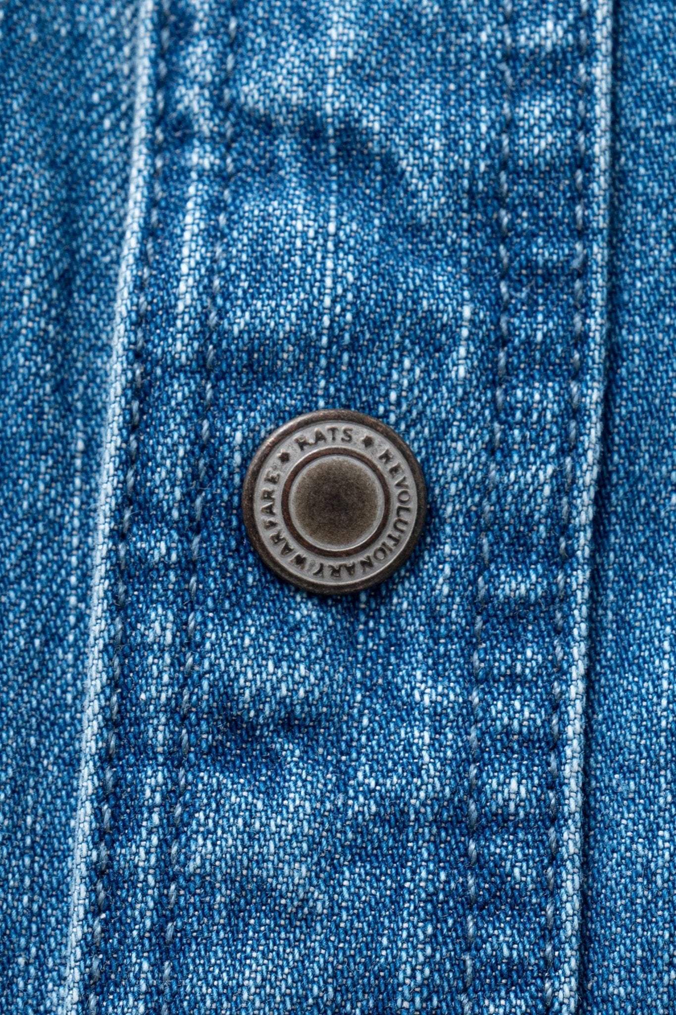 Rats 9oz Denim Work Shirt - Indigo - Rats - URAHARA