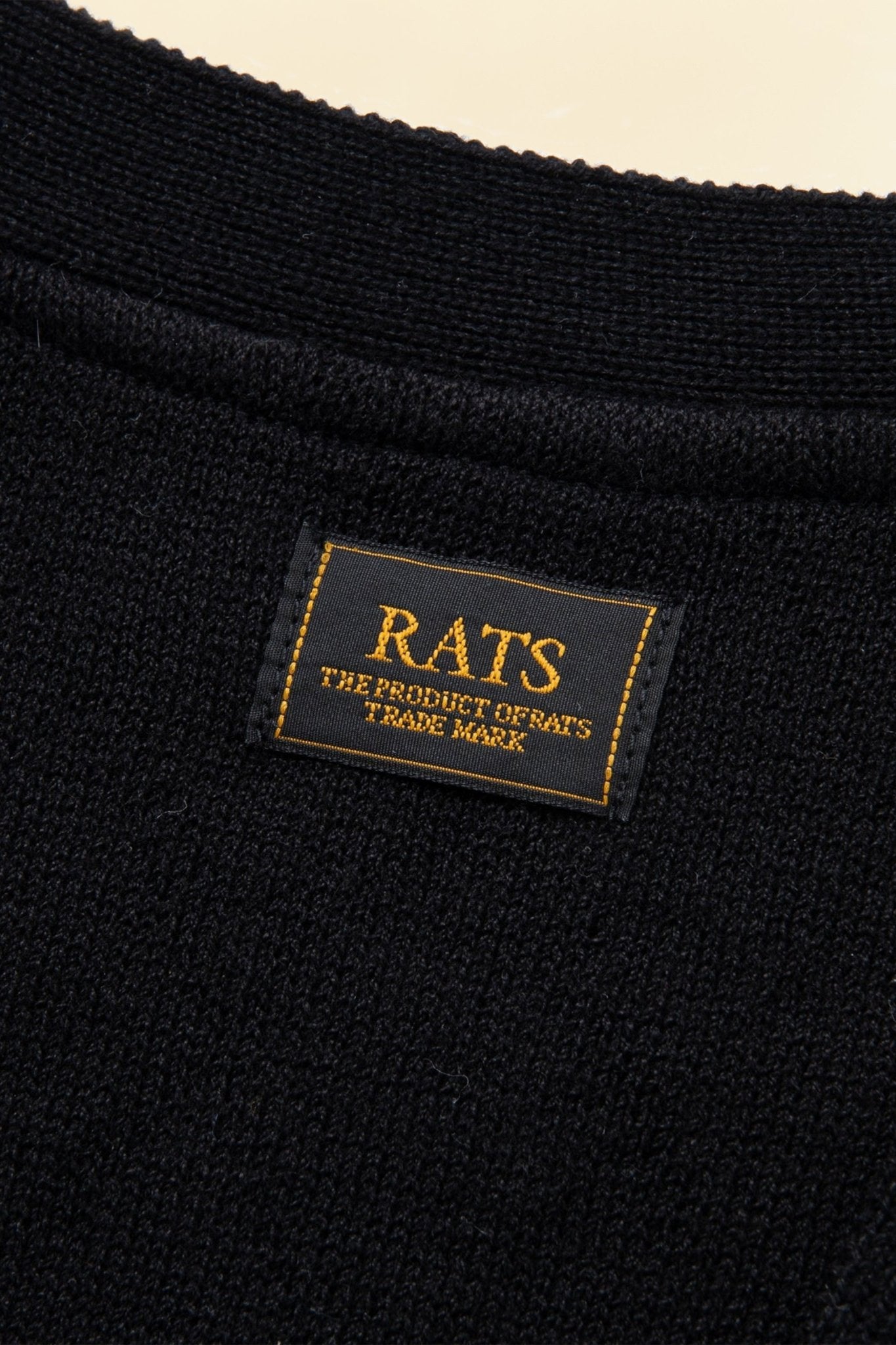Rats Argyle Knit Cardigan - Black -Rats - URAHARA