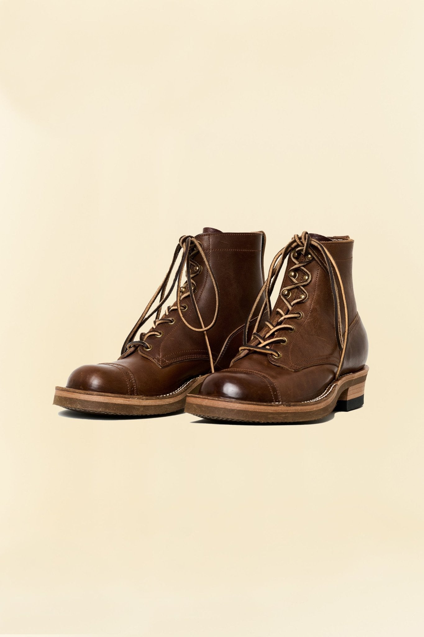Rolling Dub Trio ROOTS 6" Toe Cap - Brown Horsebutt