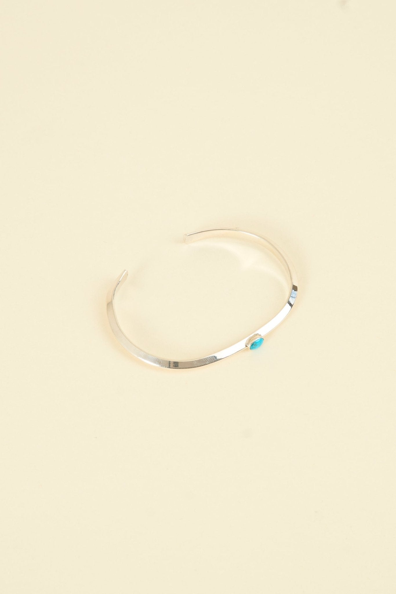 SunKu Triangle Bangle Small - Silver / Turquoise