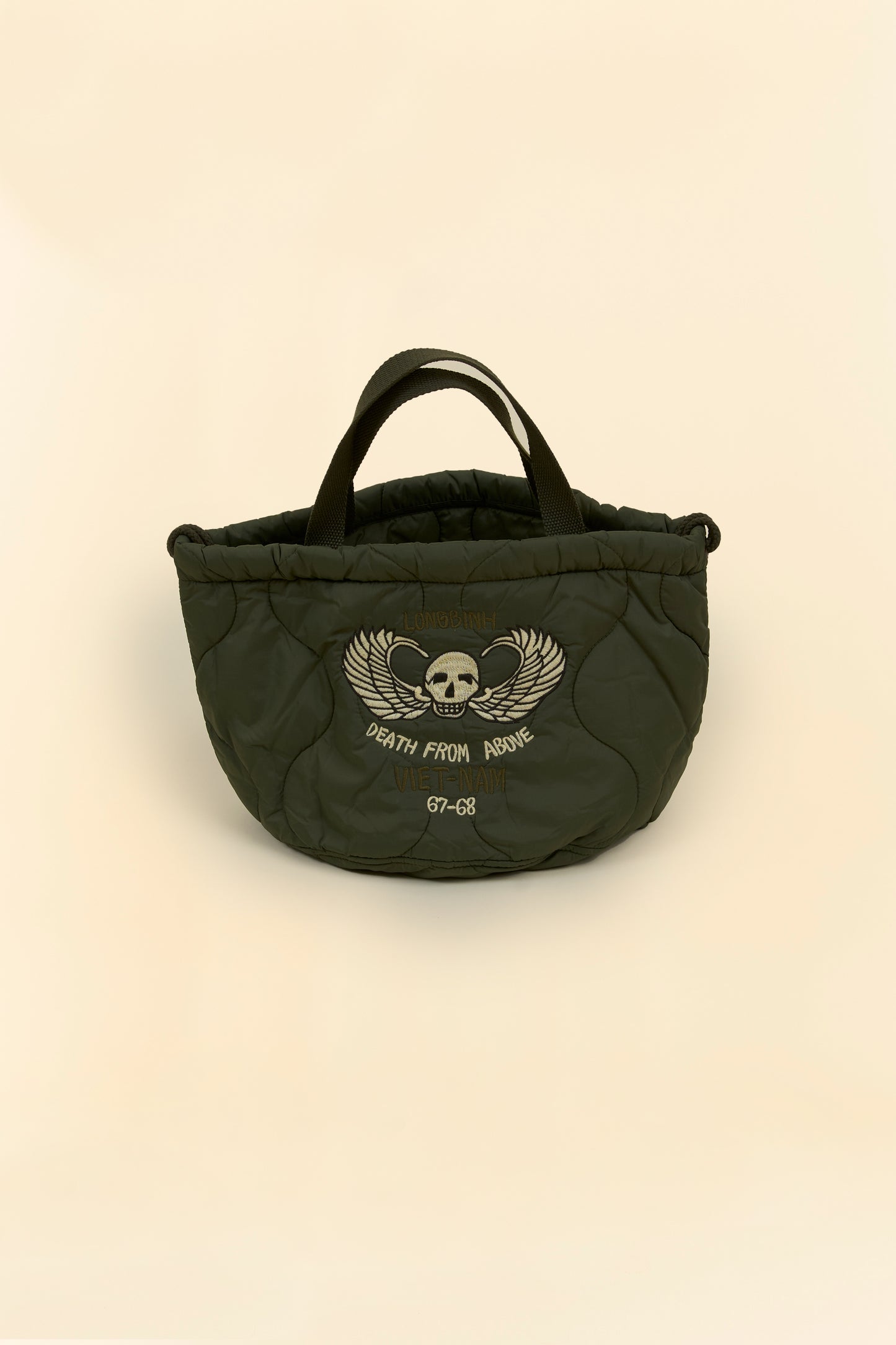 Pherrow's Skull Quilted Bag-  Olive