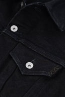 21oz Selvedge Denim Modified Type III Jacket - Superblack (Fades To Grey) - Iron Heart - URAHARA