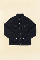 21oz Selvedge Denim Modified Type III Jacket - Superblack (Fades To Grey) - Iron Heart - URAHARA