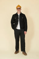 Iron Heart 21oz Selvedge Denim Modified Type III Jacket - Superblack (Fades To Grey)