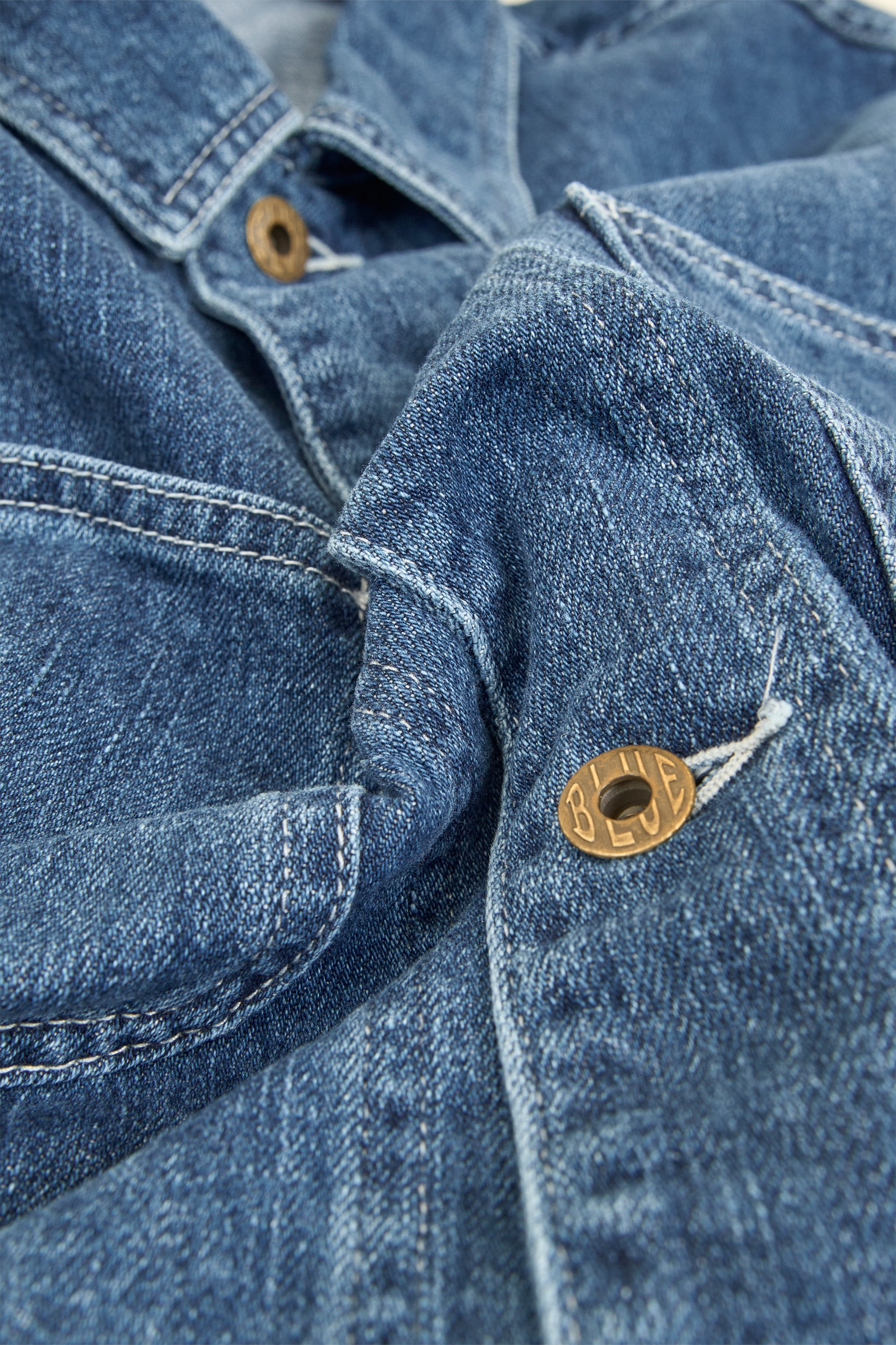 Japan Blue Denim Coverall Jacket - Indigo