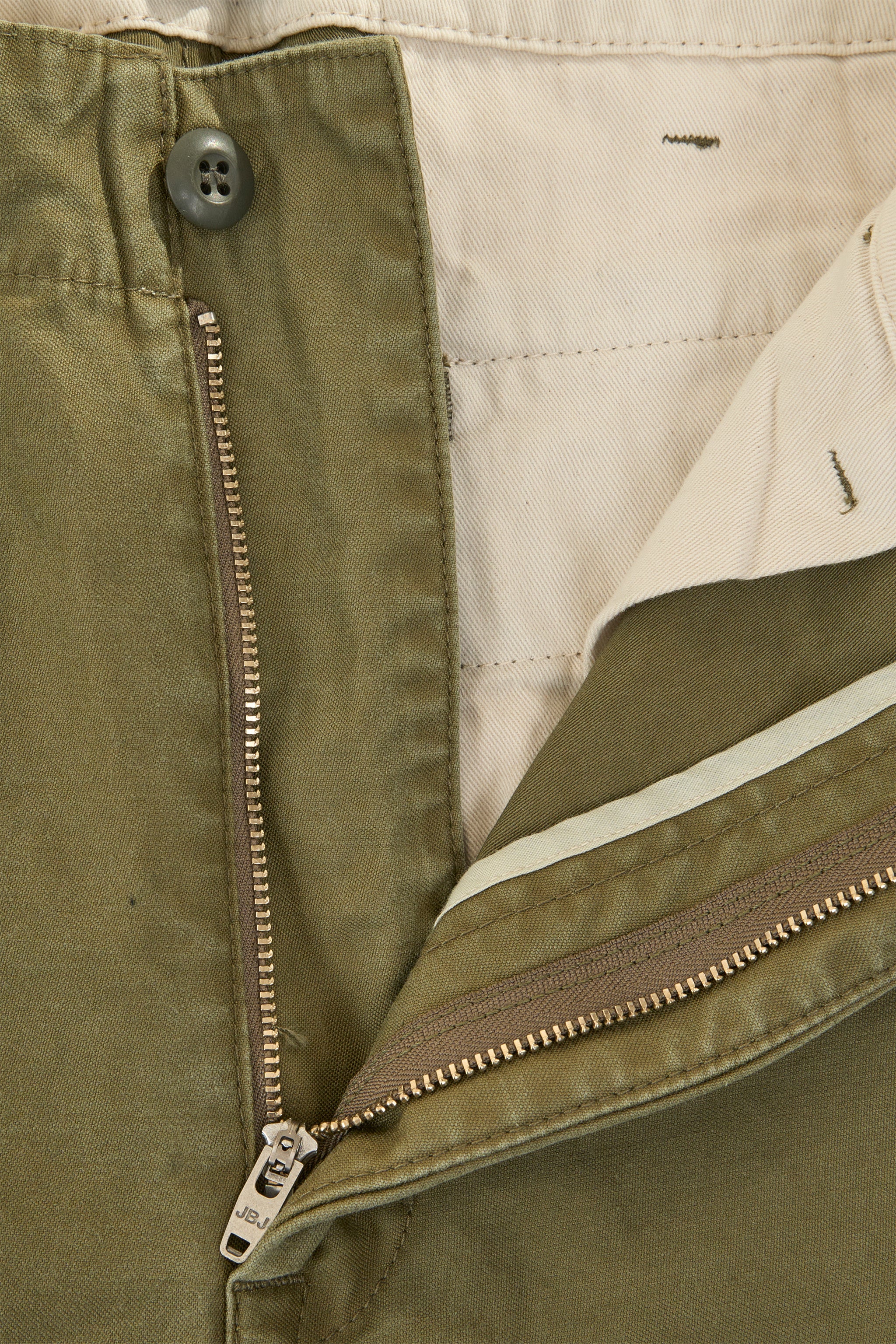 Japan Blue Wide Fit Trousers - Olive Drab