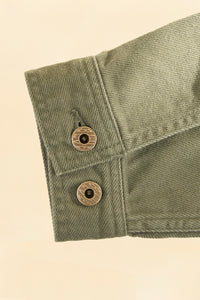 Japan Blue Organic Drill Coverall Jacket - Olive Drab