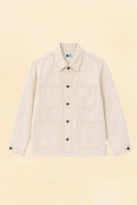 Japan Blue Organic Drill Coverall Jacket - Natural