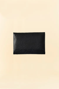 POST O'ALLS Leather Card Case - Black