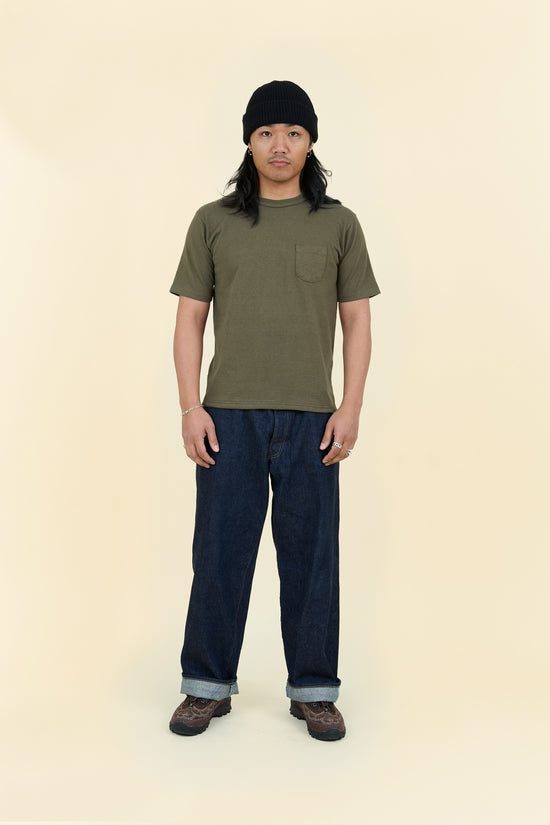 Godspeed Heavyweight Loopwheel  10oz Pocket T-Shirt - Olive