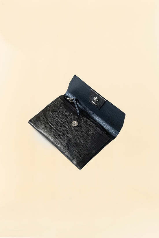 POST O'ALLS Leather Card Case - Black