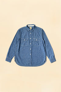 FOB Factory Chambray Work Shirt - Blue