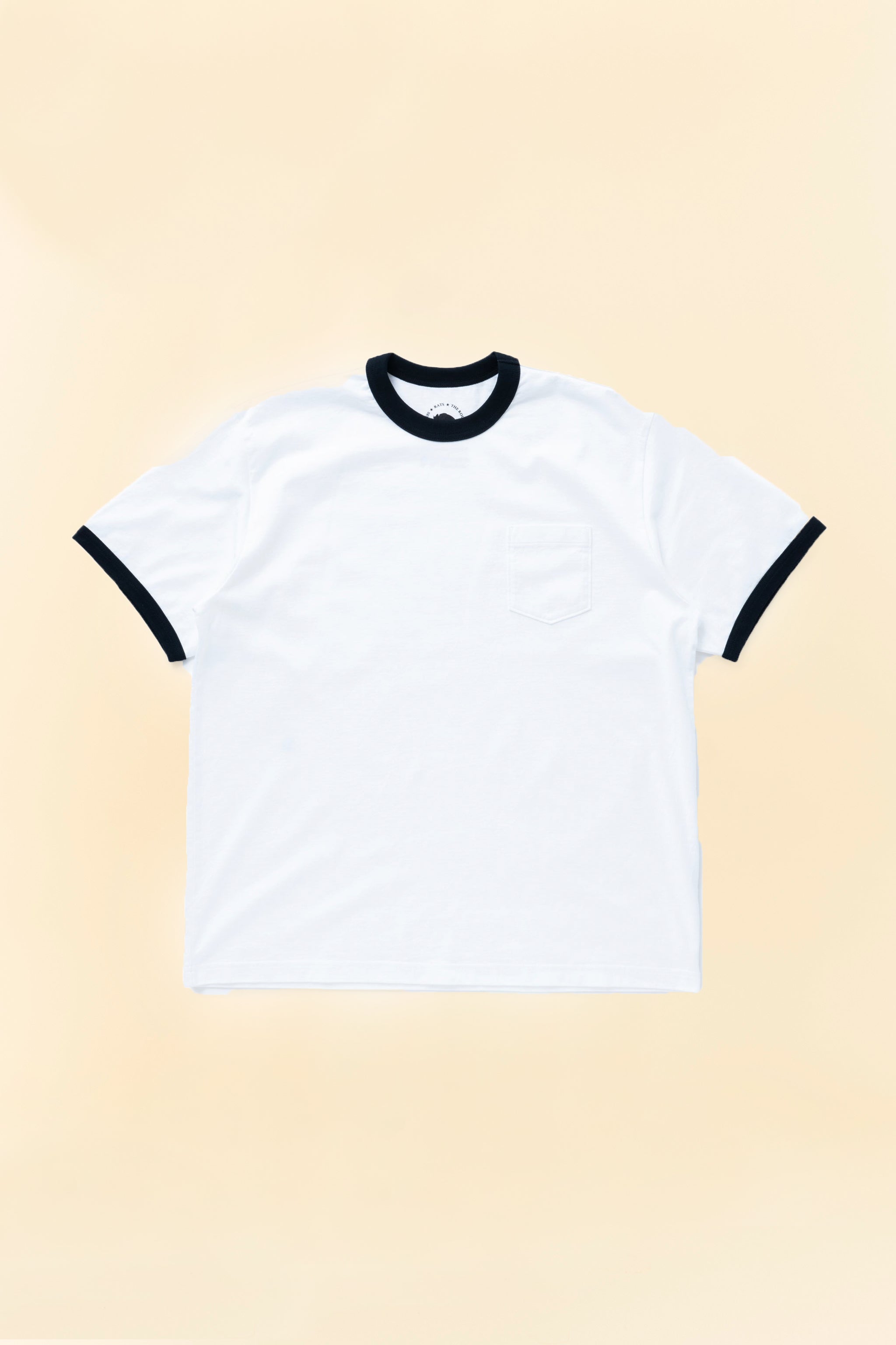 Rats Trim Pocket T-Shirt - White/Black