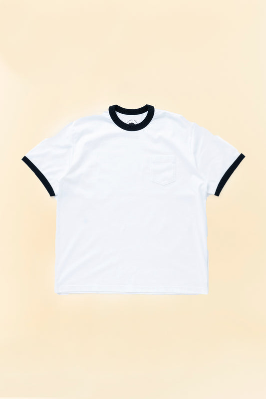 Rats Trim Pocket T-Shirt - White/Black