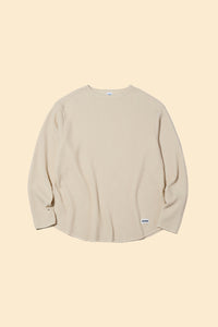 Radiall Big Waffle Boat Neck Long Sleeve T-Shirt - Ivory