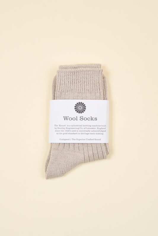 Godspeed Merino Womens Wool Socks - Oat