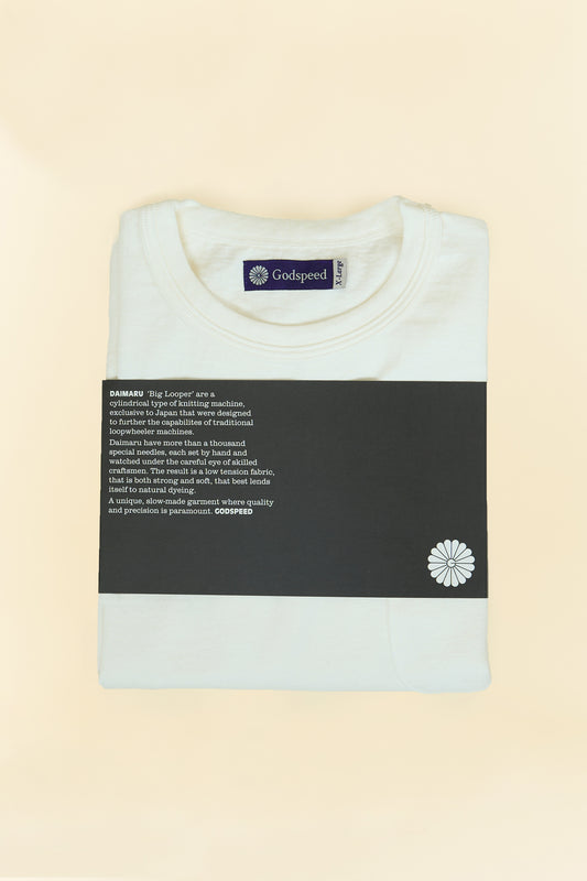 Godspeed Heavyweight Loopwheel  10oz Pocket T-Shirt - Natural