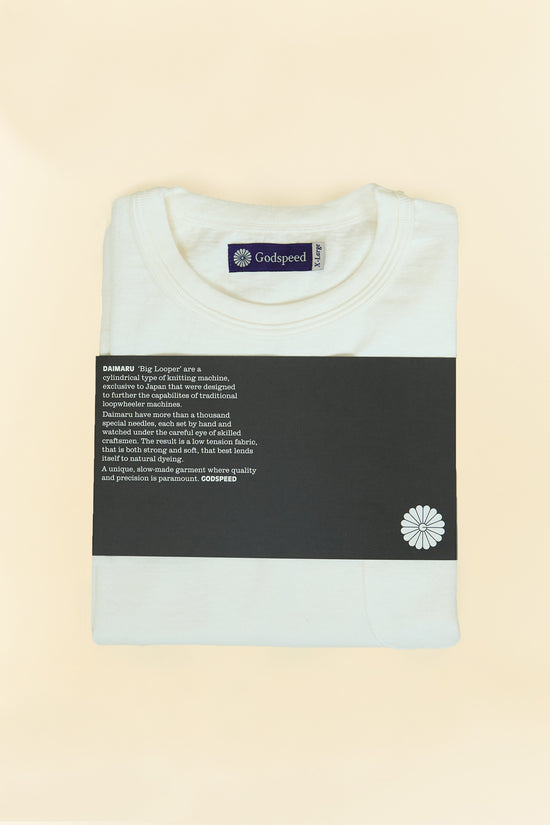 Godspeed Heavyweight Loopwheel  10oz Pocket T-Shirt - Natural