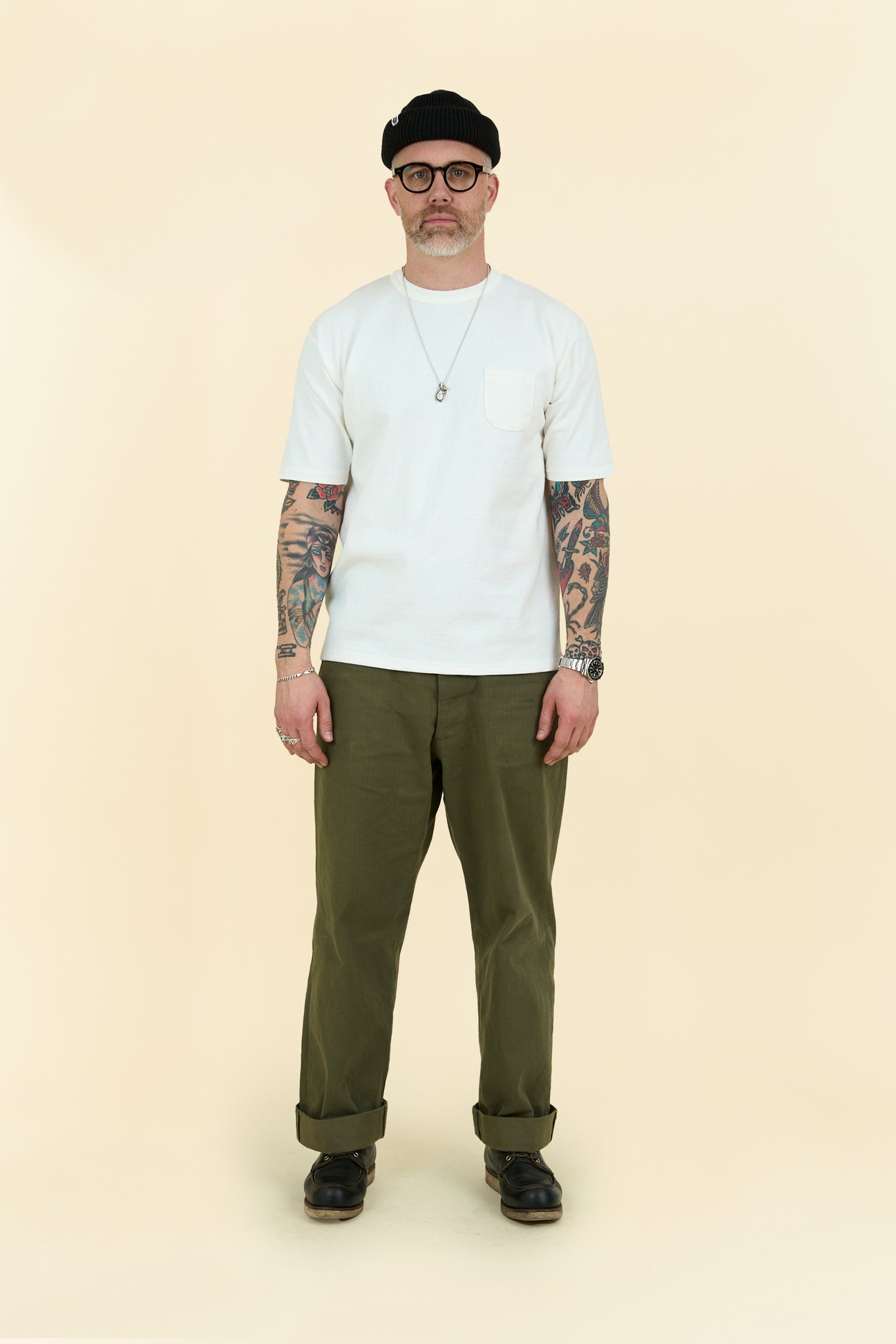 Godspeed Heavyweight Loopwheel  10oz Pocket T-Shirt - Natural