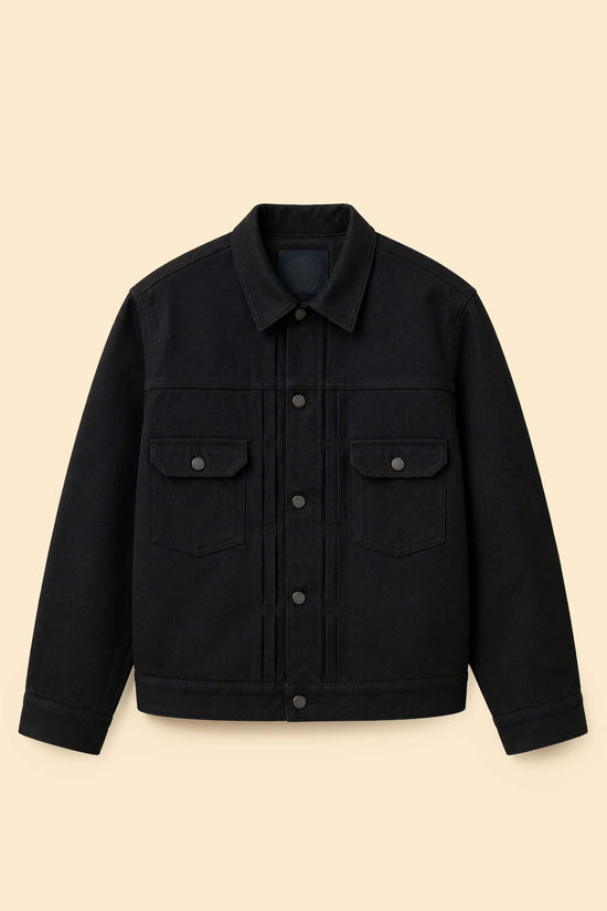 MOMOTARO JEANS #002 Standard Black Selvedge Denim Jacket - 14.7oz