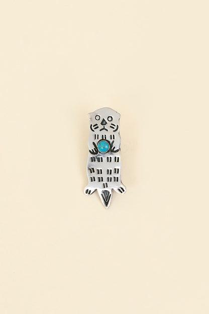 Munqa Sea Otter Pin - Turquoise