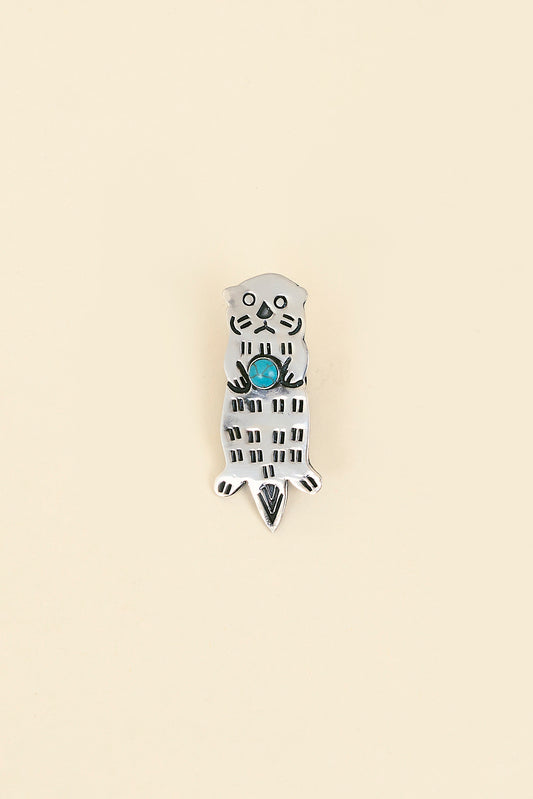 Munqa Sea Otter Pin - Turquoise