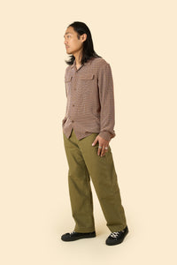 RATS Sashiko Dobby Shirt - Brown