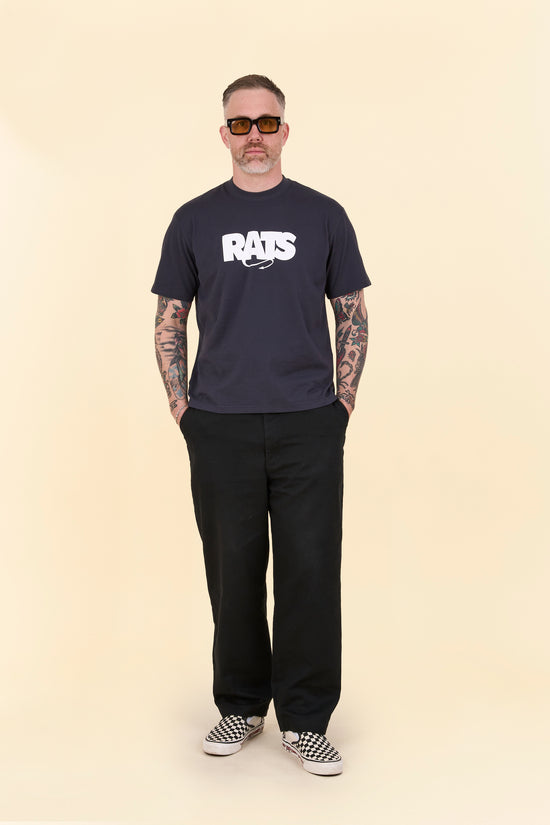Rats Box Logo T-Shirt - Charcoal