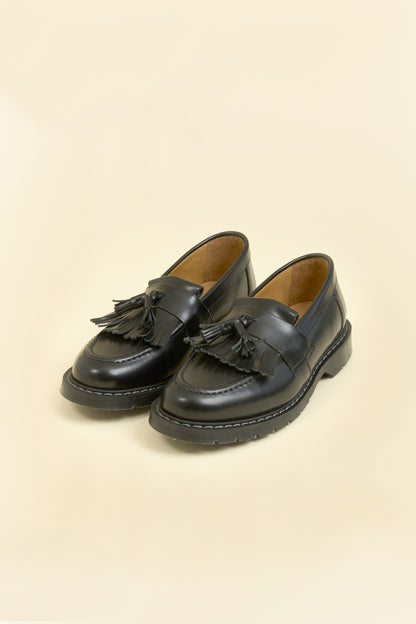 Solovair Tassel Loafer - Black Hi Shine