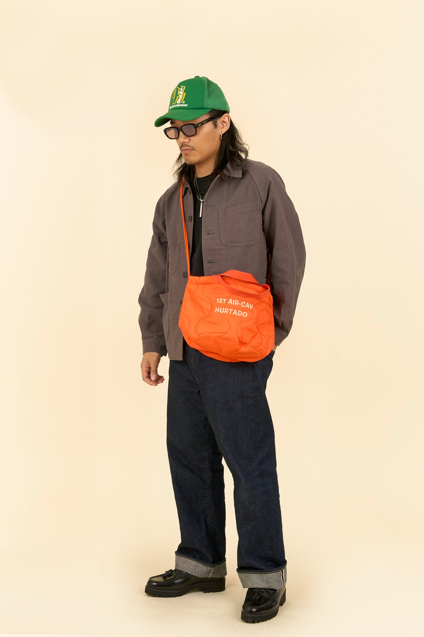 Pherrow's Skull Quilted Bag-  Orange