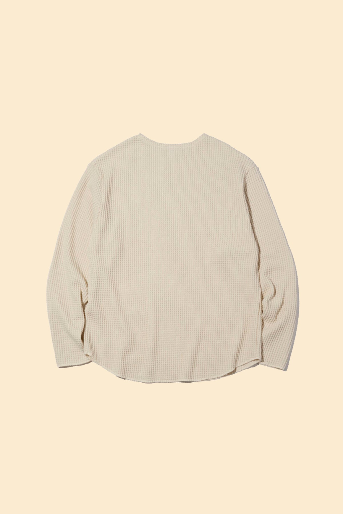 Radiall Big Waffle Boat Neck Long Sleeve T-Shirt - Ivory