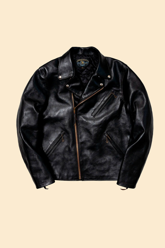 Double Helix 'Deviant' Horsehide Leather Jacket - Black