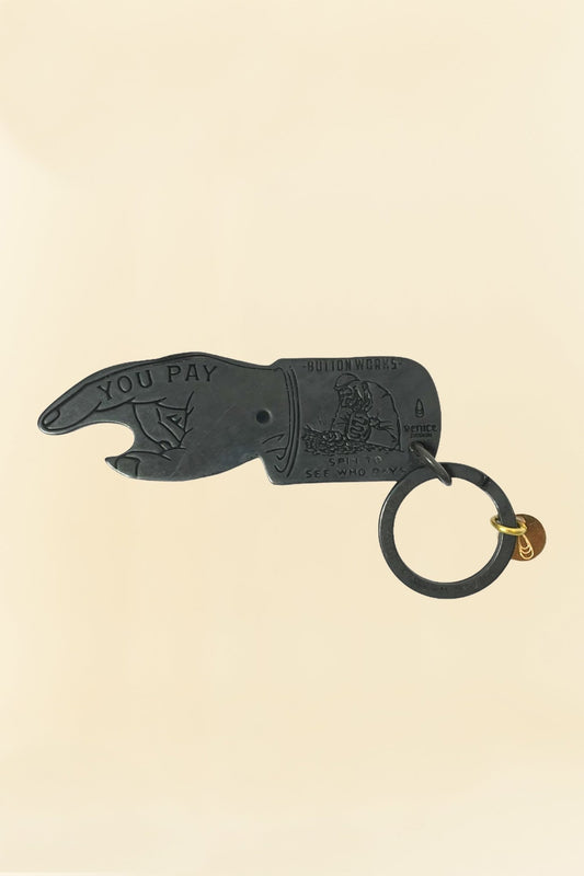 Button Works Black Line 'You Pay' Spinner Bottle Opener - Button Works - URAHARA